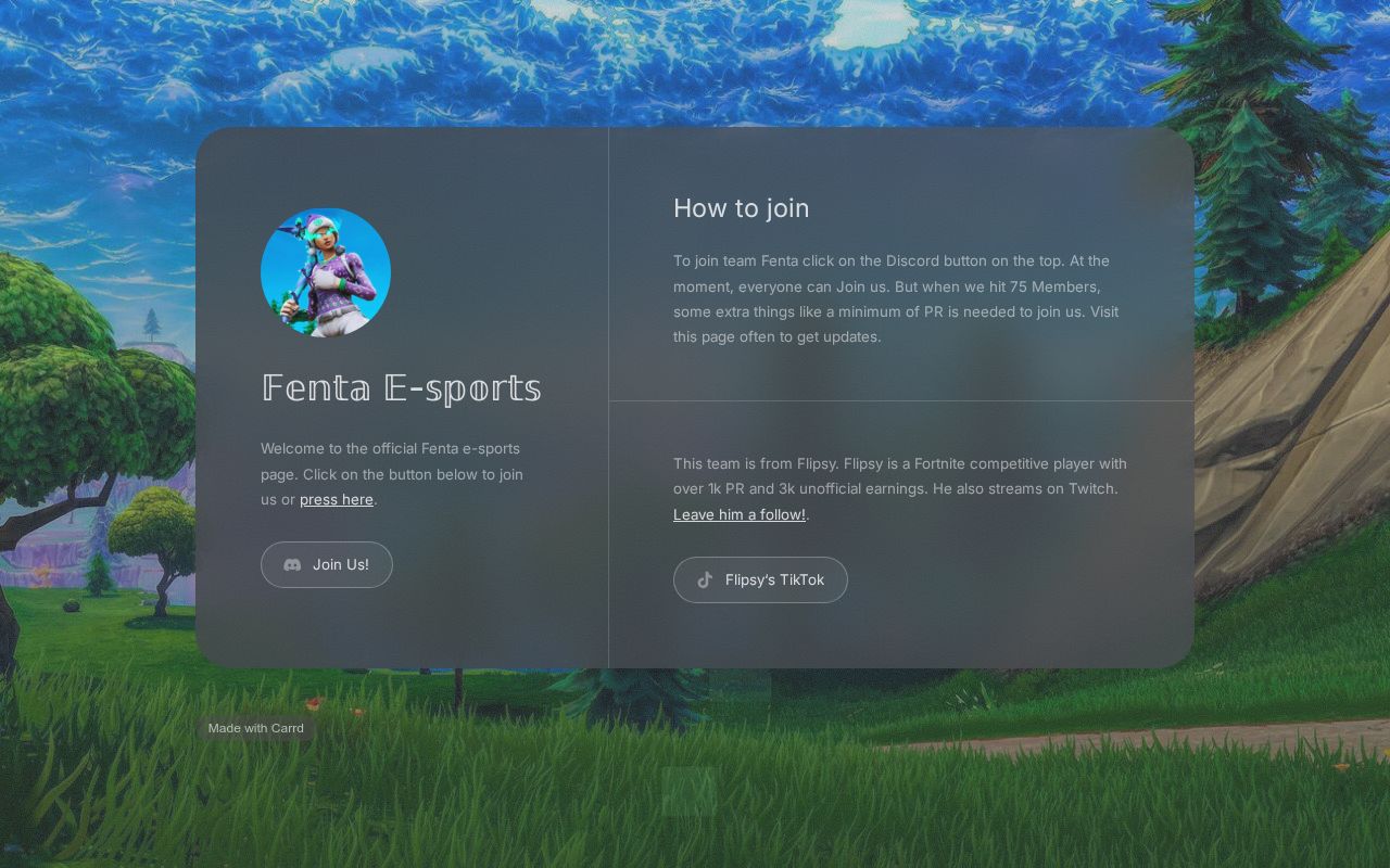 Carrd profile picture for @fenta
